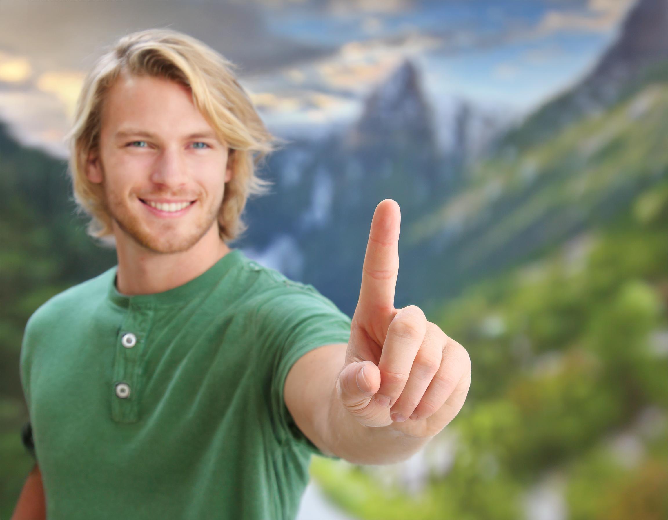 glückliche Person, positive Ausstrahlung